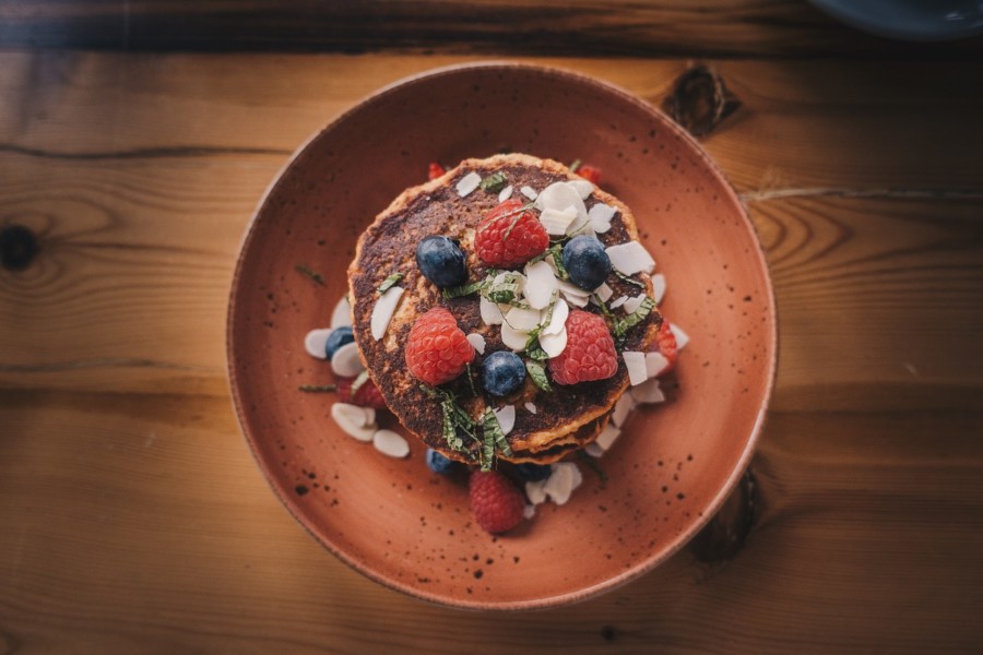 Blueberry Oatmeal Pancakes