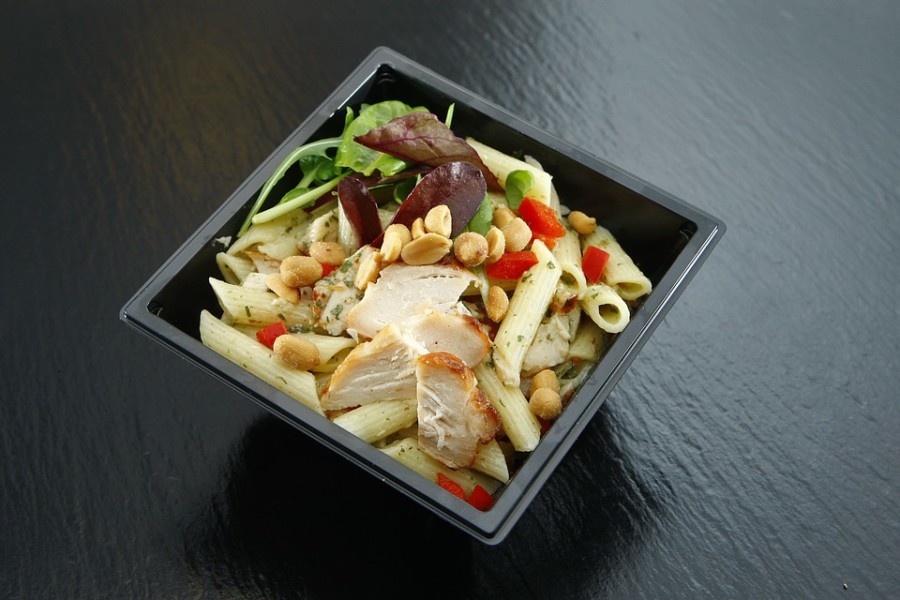 Chicken Pasta Salad - New Life Hiking Spa