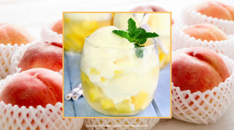 Peach Floats with Ice Milk