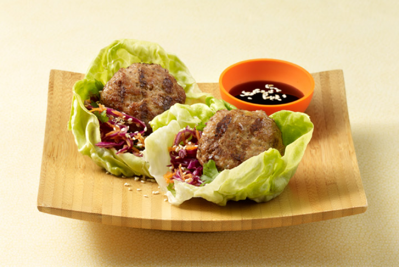 Biggest Loser Ginger and Lemongrass Turkey Sliders in Lettuce Cups