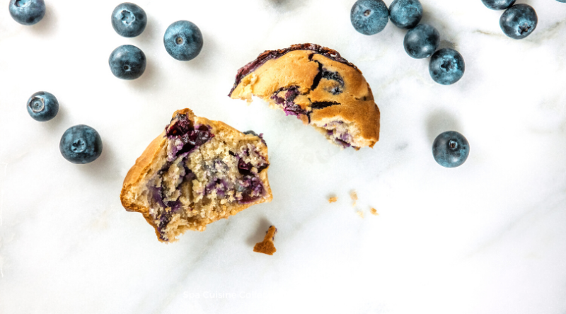 Gluten Free Almond Flour Blueberry Muffins