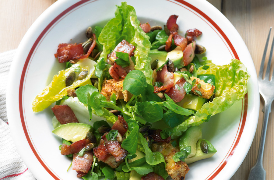 Bacon Avocado Walnut Salad (Photo by Tesco)