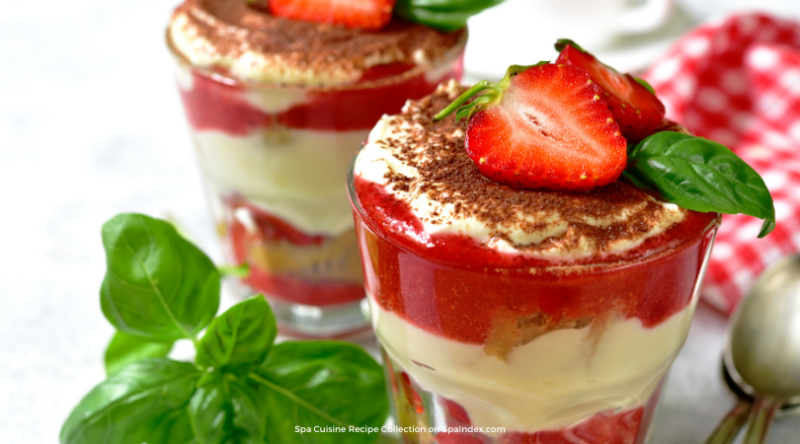 Strawberry Parfait with Orange Custard Sauce