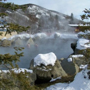 Chena Hot Springs couple at  Rock Lake (c) Denise Ferree.