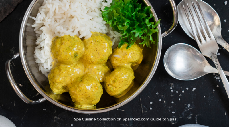 Curried Salmon Meatballs with Coconut Sauce