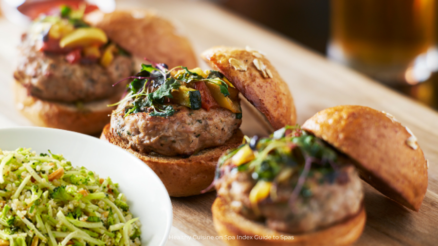 Grilled Turkey Burgers with Broccoli Salad