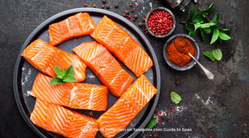 Grilled Salmon Salad with Pomegranate and Walnut Vinaigrette