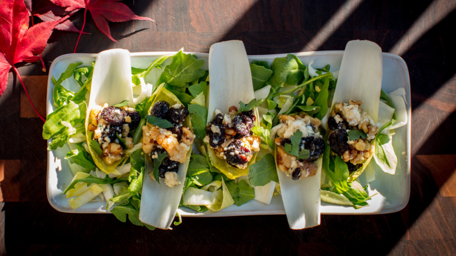 Bleu Cheese and Cherry Stuffed Endive