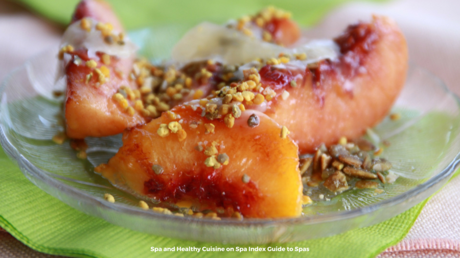 Sauteed Peaches and Pumpkin Seeds