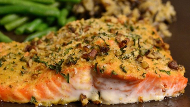 Pecan Dijon Encrusted Salmon