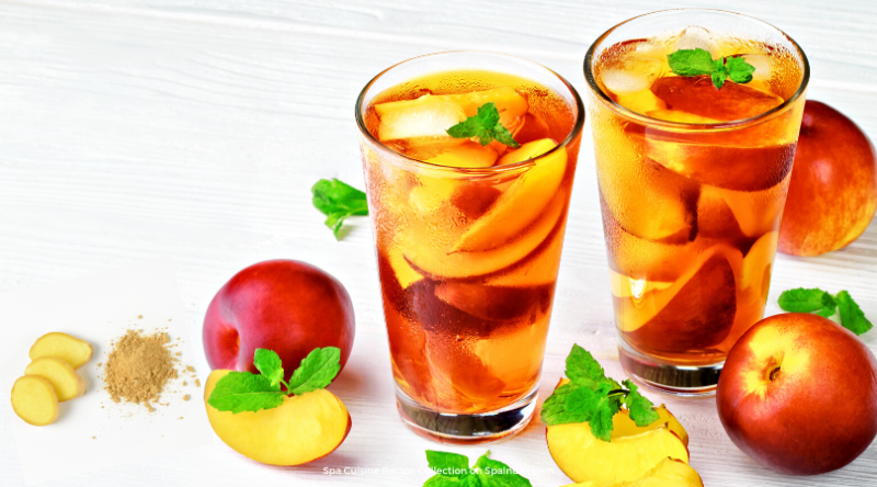 Ginger Peach Mocktail or Tea