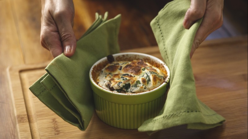 Spinach Mushroom Souffle