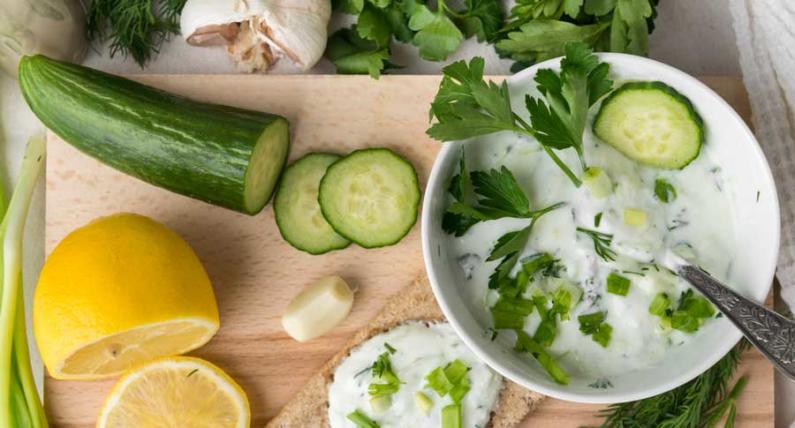 Pritikin Lemon Cucumber Dill Yogurt Sauce