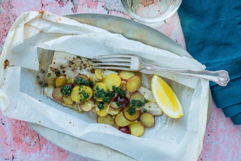 Baked Trout with Potatoes