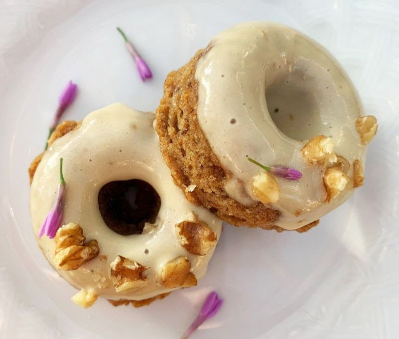 Carrot Cake Donuts with Lemon Cashew Icing – Ranch Malibu