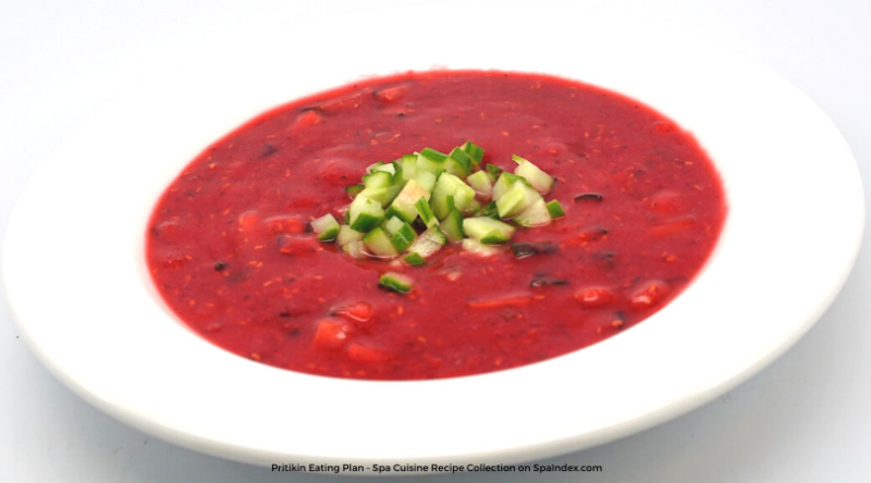 Pritikin Chilled Raspberry Soup with Cucumber