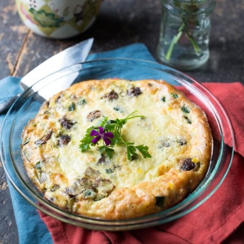 Goat Cheese Basil Frittata