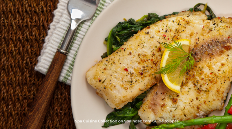 Baked Cajun Catfish and Greens