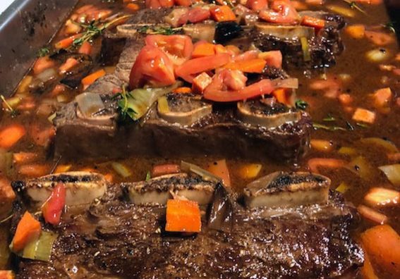Balsamic Braised Short Ribs with Vegetables