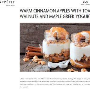 Apples with Walnuts and Greek Yogurt