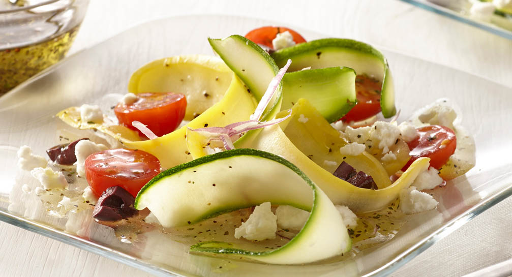 Greek Ribbon Squash Salad